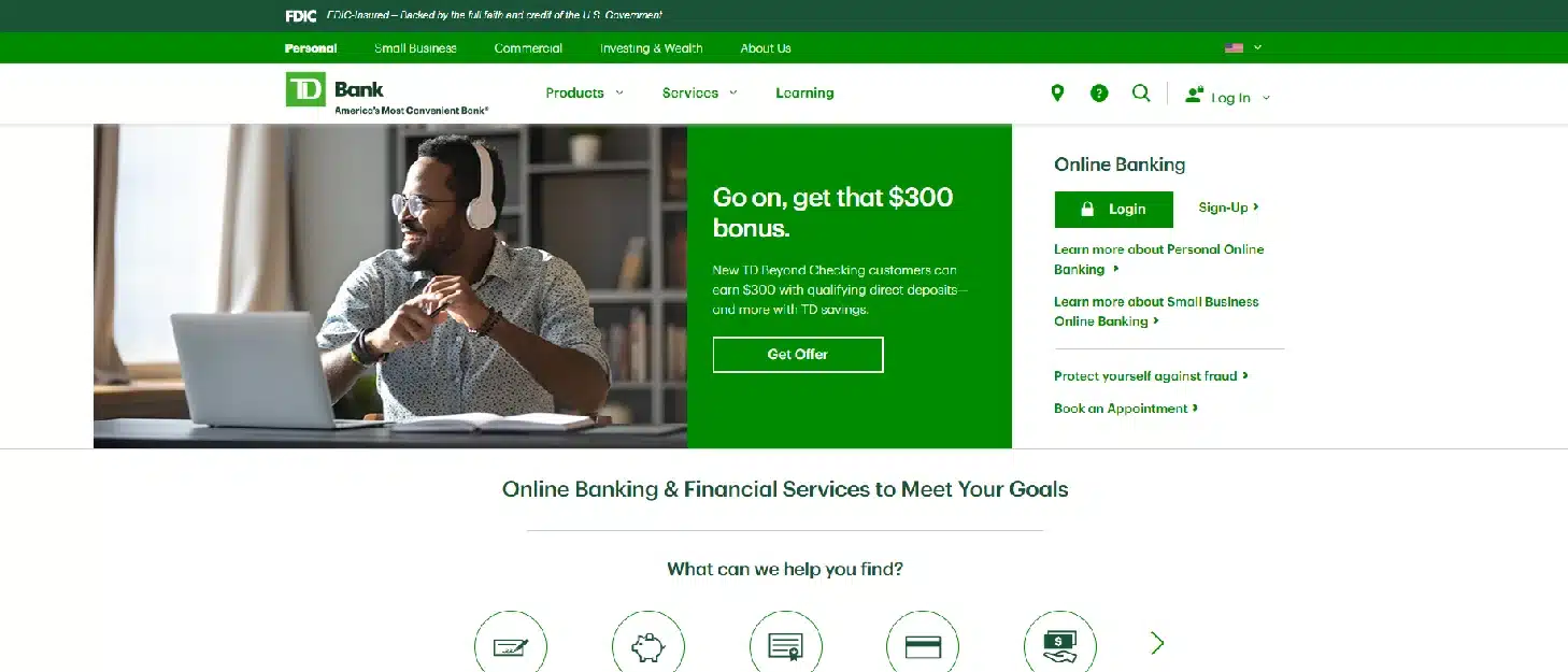 Tdbank homepage